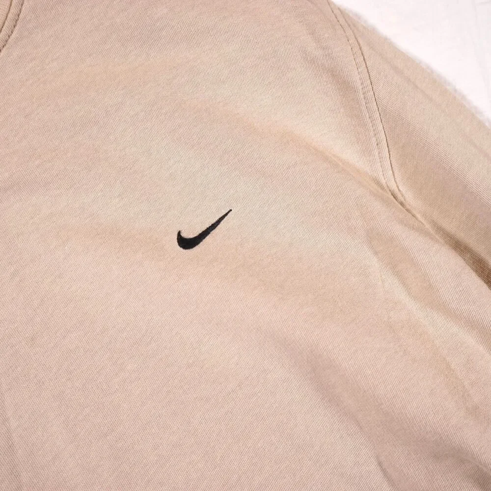 Nike Crewneck Sweatshirt Tan Mini Swoosh Earth Tone Vintage Y2K Medium
